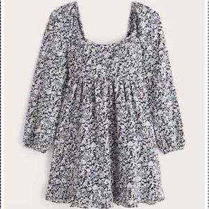 Abercrombie & Fitch Long-Sleeve Scoopneck Mini Dress